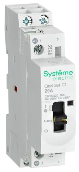Изображение товара Модульный контактор Systeme Electric C9C32220 для переменного тока 20A