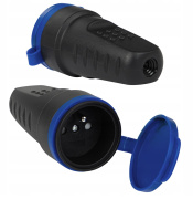 фото Каучуковая розетка Filum FL-CS-EU-IP44-BL