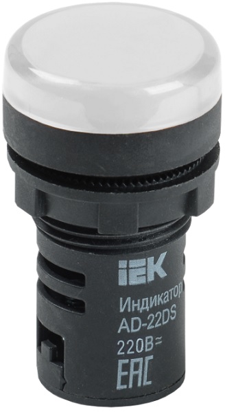 

Лампа IEK BLS10-ADDS-230-K01 светосигнальная AD22DS d22мм 230В AC бел, BLS10-ADDS-230-K01