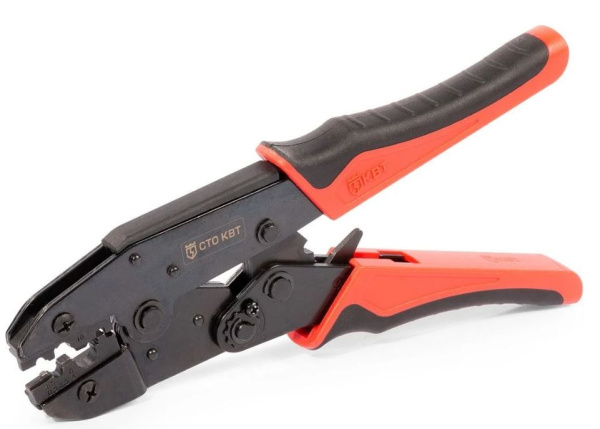 Изображение товара Пресс-клещи КВТ 90751 для опрессовки кабелей и гильз, серия ПРОФИ