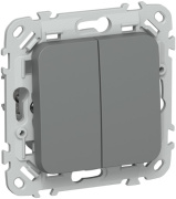 фото Переключатель двухклавишный  IEK FI-V22-0-10-1-K80