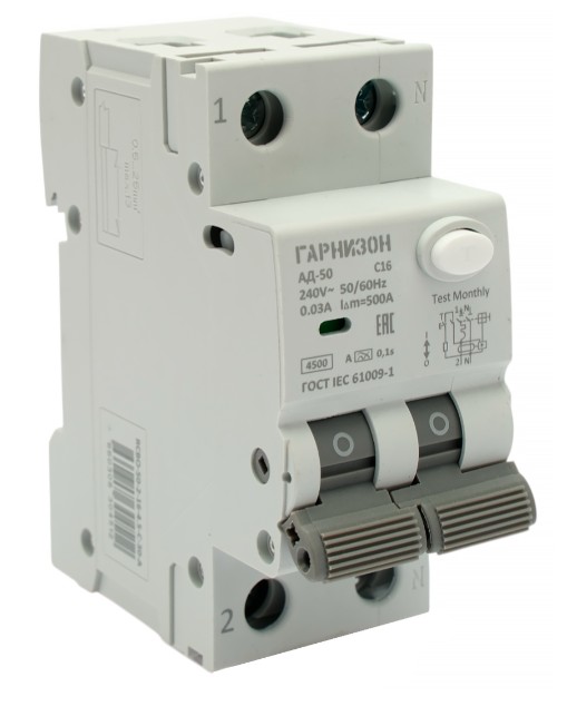 Автомат Гарнизон RCBO-50-2-16-4.5-C-30-A