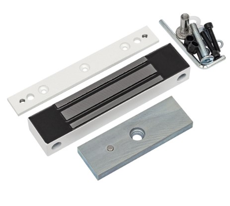 

Замок электромагнитный AccordTec ML-180K с планкой (белый) влагозащищенный IP67, усилие 180 кг, 12 В DC, 0,4 A, ML-180K с планкой (белый)