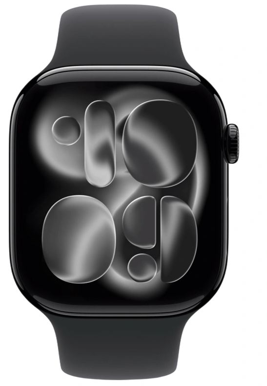 

Часы Apple Watch S11 GPS MEUW4 46mm Jet Black Aluminium Case /Black SB - S/M, Watch S11 GPS