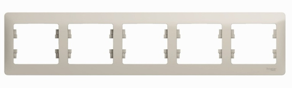 Изображение товара Рамка Systeme Electric GSL000905 серия Glossa горизонтальная 5 постов