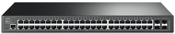 

Коммутатор управляемый TP-LINK TL-SG3452 Jetstream L2+ 48*10/100/1000Mbps RJ-45 port, 4*1000Mbps SFP, TL-SG3452