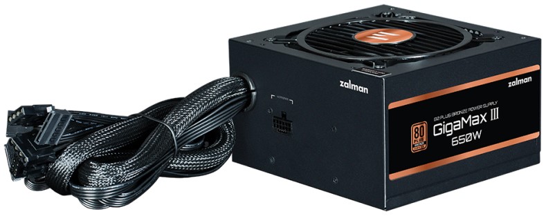 

Блок питания ATX Zalman ZM650-GV3 650W GigaMax III (Ver 3.0, APFC, 80+ BRONZE , fan 12cm) Ret, ZM650-GV3
