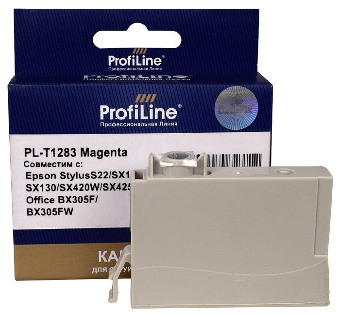 

Картридж ProfiLine PL_T1283_M струйный для принтеров Epson Stylus S22/SX125/SX130/SX230/SX235W/SX420W/SX425W/SX430W/SX4356W/SX440W/SX445W/Office BX305, PL_T1283_M