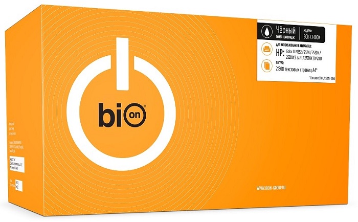 

Картридж BION BCR-CF400X CF400X для HP Color LaserJet Pro M252n/M252dn/MFP277dw/277n (2800 стр.), Черный, BCR-CF400X