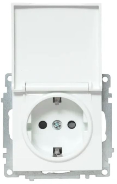фото Розетка с заземлением с крышкой EKF EWV10-124-90 в Уфе