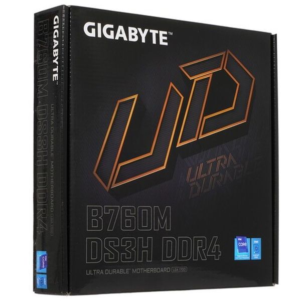 

Материнская плата mATX GIGABYTE B760M DS3H DDR4 (LGA1700, B760, 4*DDR4 (5333), 4*SATA 6G RAID, 2*M.2, 3*PCIE, 2.5Glan, HDMI, D-Sub, 2*DP, USB Type-C,, B760M DS3H DDR4