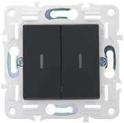 фото Выключатель двухклавишный  IEK SK-V20-0-10-K53