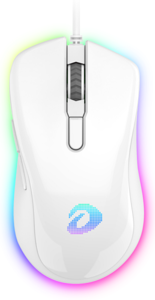 

Мышь Dareu EM908 White игровая, белая, DPI 600-10000, RGB, USB кабель 1,8м, EM908 White