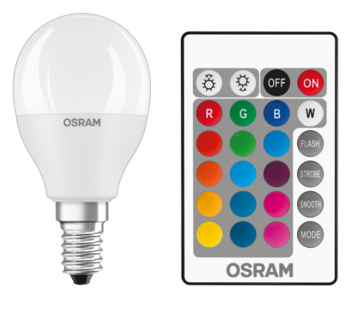 

Лампа светодиодная LEDVANCE 4058075144385 LED Star P 40 5.5W/827 5.5Вт шар матовая 2700К тепл. бел. E14 470лм 220-240В RGBW + DIM с пультом диммир. пл, 4058075144385