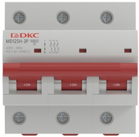 фото Автоматический выключатель модульный DKC MD125H-3PC100