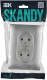 фото Розетка двухместная без заземления в сборе IEK SK-R23-10-K23-F