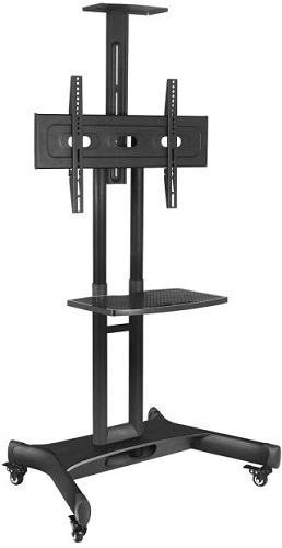 

Стойка мобильная ONKRON TS1551 на 1 ТВ, 32-65" от 200х200 до 400х600, наклон 0º, поворот 0º, макс. нагр 45.5кг, высота 1200-1500мм, кабель-канал, черн, TS1551