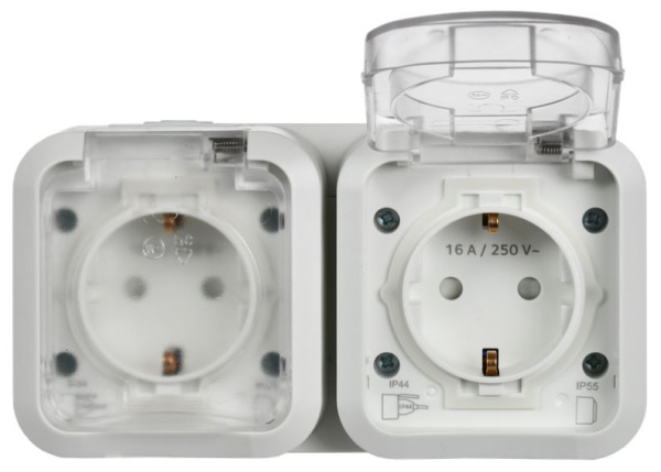 фото Розетка двухместная с заземлением  IEK TS-R26-16-55-G-K01 в Санкт-Петербургe