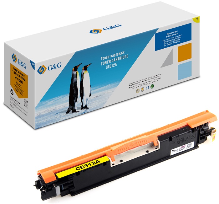 

Картридж G&G GG-CE312A для HP LJ CP1025, желтый (1000 стр.) (CE312A), GG-CE312A