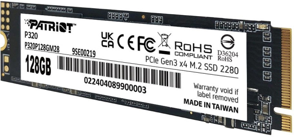 фото Накопитель SSD M.2 2280 Patriot Memory P320 в Уфе 128 ГБ