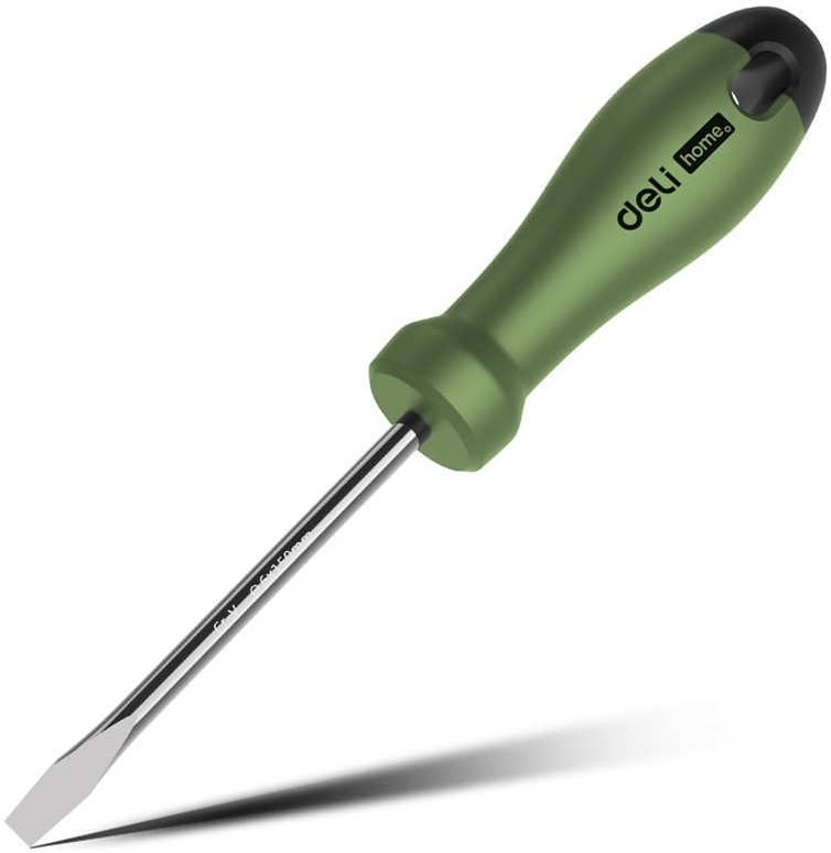 

Отвертка Deli HT1106L шлицевая Home Series Green 6x150мм, HT1106L