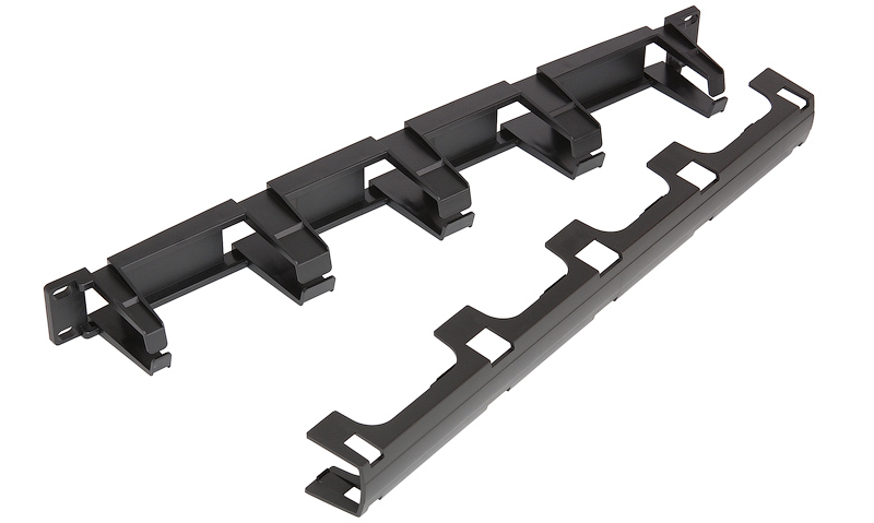 

Кабельный организатор NikoMax NMC-OP700C 19", 1U, пластиковый, с крышкой, глубина колец 70мм, черный, NMC-OP700C
