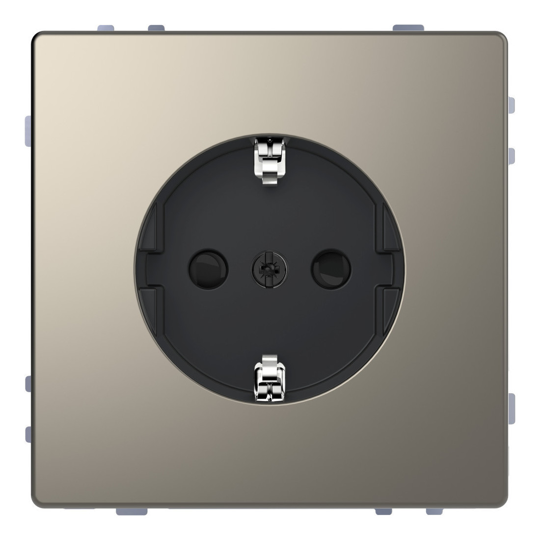 

Розетка Schneider Electric MTN2300-6050 Merten D-Life 16А с/з и шторками никель, MTN2300-6050