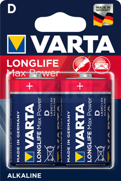 фото Батарейка  Varta LONGLIFE MAX POWER (MAX TECH) LR20 D в Санкт-Петербургe