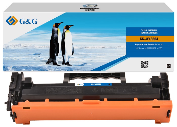 

Картридж G&G GG-W1360A for HP LJ M211/M236 (1150 стр.), GG-W1360A