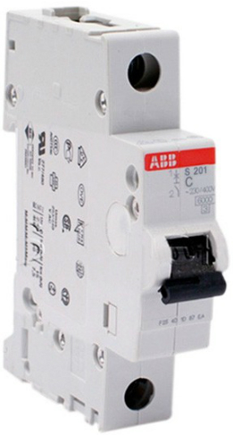 

Автоматический выключатель ABB 2CDS251001R0014 S201 1P 1А (C) 6kA, 2CDS251001R0014