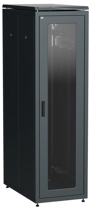 

Шкаф напольный 19", 42U ITK LN05-42U81-GM LINEA N 42U 800х1000мм стеклянная передняя дверь, задняя металлическая, черный, LN05-42U81-GM