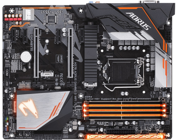фото Материнская плата ATX GIGABYTE H370 AORUS GAMING 3 WIFI