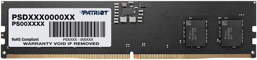 

Модуль памяти DDR5 8GB Patriot Memory PSD58G520081 Signature Line PC5-41600 5200MHz CL42 1.1V UDIMM, PSD58G520081
