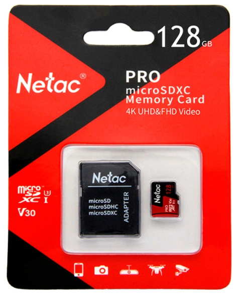 фото Карта памяти MicroSDXC 128GB Netac NT02P500PRO-128G-R в Волгограде