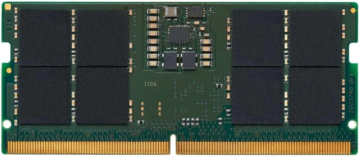 

Модуль памяти SODIMM DDR5 16GB Kingston KVR56S46BS8-16 PC5-41600 5600MHz CL46 1RX8 1.1V 262-pin 16Gbit, KVR56S46BS8-16