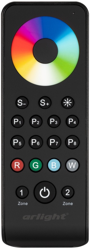 

Пульт Arlight SMART-R43-RGBW Black 031938 (2 зоны, 2.4G) IP20 пластик, SMART-R43-RGBW Black