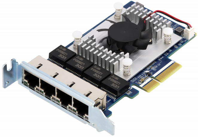 

Сетевая карта QNAP QXG-5G4T-111C четырехпортовая 5 GbE RJ-45, PCIe Gen3 x4, QXG-5G4T-111C