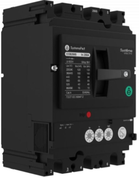 Изображение товара Автоматический выключатель Systeme Electric SPC100N032L3DF в литом корпусе 3 полюса