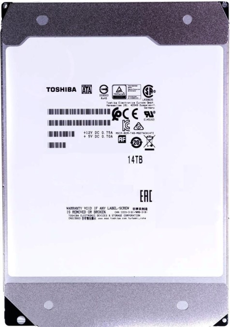Жесткий диск 14TB SATA 6Gb/s Toshiba MG08ACA14TE 3.5", 7200rpm, 512MB
