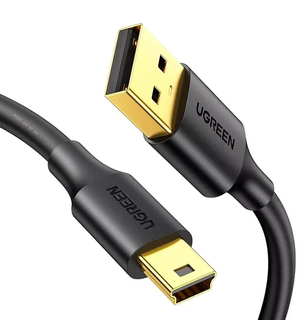 

Кабель UGREEN US132 10354_ USB 2.0 A Male to Mini 5 Pin Male, 0,5 м, черный, US132