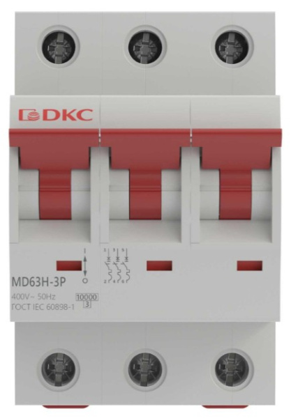фото Автоматический выключатель модульный DKC MD63H-3PC6