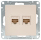 фото Розетка компьютерная двойная EKF UP1-SOI-2RJ45-5