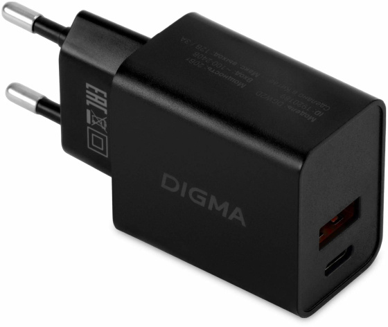 фото Зарядное устройство сетевое Digma DGW2D0F110BK в Красноярске