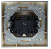 фото Розетка без заземления в сборе  IEK BR-R10-10-K47-F