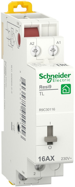 

Реле Schneider Electric RESI9 R9C30116 импульсное 16А 1NO 230/250В АС 50Гц, RESI9