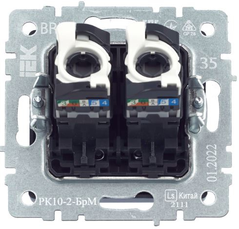 фото Розетка компьютерная двойная IEK BR-K20-1-K35 в Красноярске