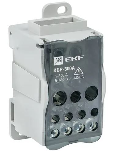 

Блок распределительный EKF plc-kbr500 КБР на DIN-рейку и монтажную панель 500A, plc-kbr500