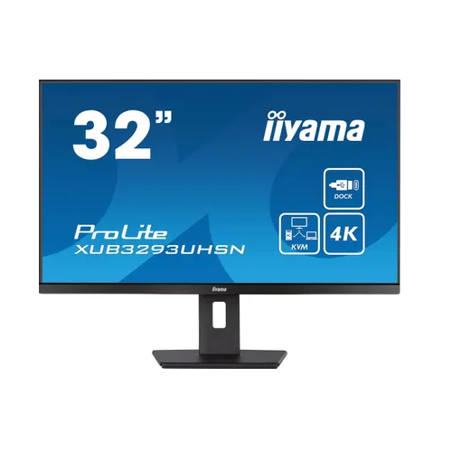 

Монитор 31,5" Iiyama XUB3293UHSN-B5 3840x2160, 16:9, LED, IPS, 350cd, 1000:1, 4ms(GTG), 178/178, HDMI, DP, 2хUSB 3.2, USB Type-C, аудио, tilt, HAS, sw, XUB3293UHSN-B5