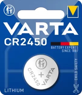 

Батарейка Varta ELECTRONICS CR2450 06450101401 BL1 Lithium 3V (6450) (1/10/100), ELECTRONICS CR2450