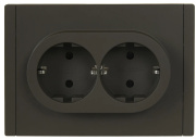 фото Розетка двухместная с заземлением  IEK FP-R24-16-1-K03